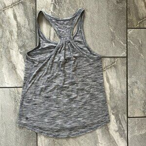 🍋 Lululemon Yogi Everyday Tank Space Dye White Black Size 6